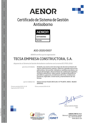 Certificación ISO 37001 - Sistema de Gestión Antisoborno